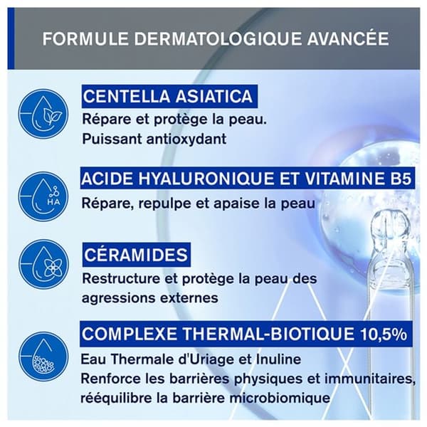 Reparativ kräm - Uriage - Cica Daily - 50 ml - Hypoallergen - Alla hudtyper