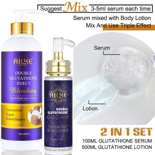 Glutation Kroppslotion, Bleknande och Fuktgivande, Icke-Fet Formel,lotion och serum