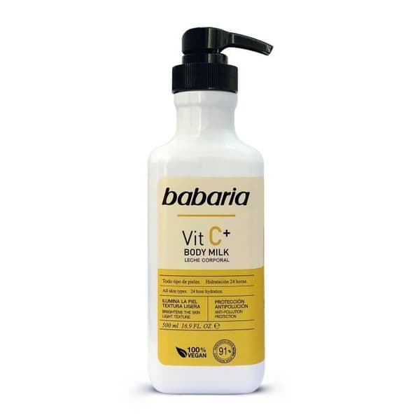 BABARIA VIT C+ BODY MILK VEGAN 500ML - Cosmetica Unisex - BABARIA