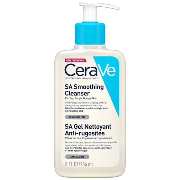Ansiktsrengöringsgel - Cerave - SA Anti-Roughness - 236ml - Salicylsyra - Torr hud