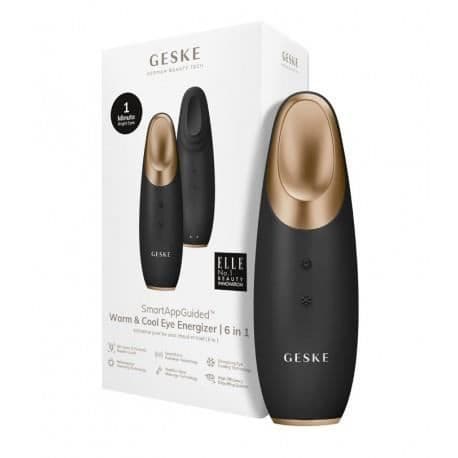 GESKE VARM &amp; COOL ENERGIZER 6 I 1 MASAJEADOR PARA CONTORNO DE EYE SVART GULD