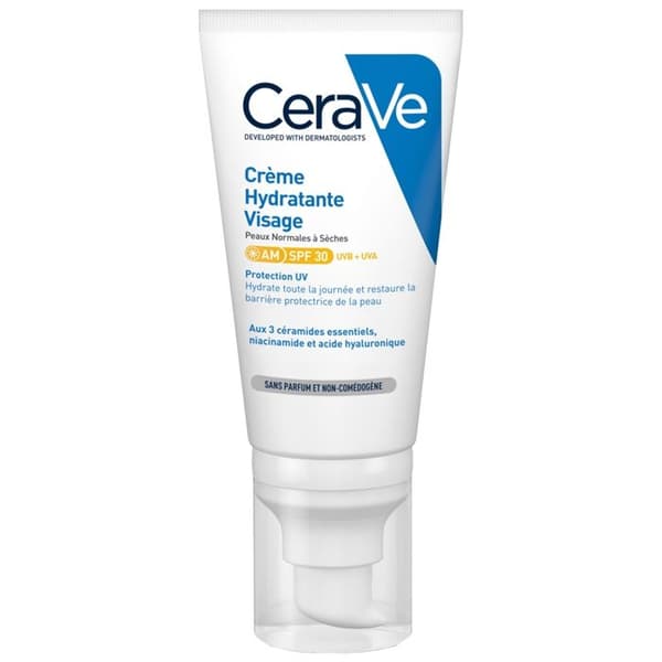 Fuktighetskräm för Ansiktet - CERAVE - SPF30 - 52Ml - Normal till Torr Hy - Icke Komedogen