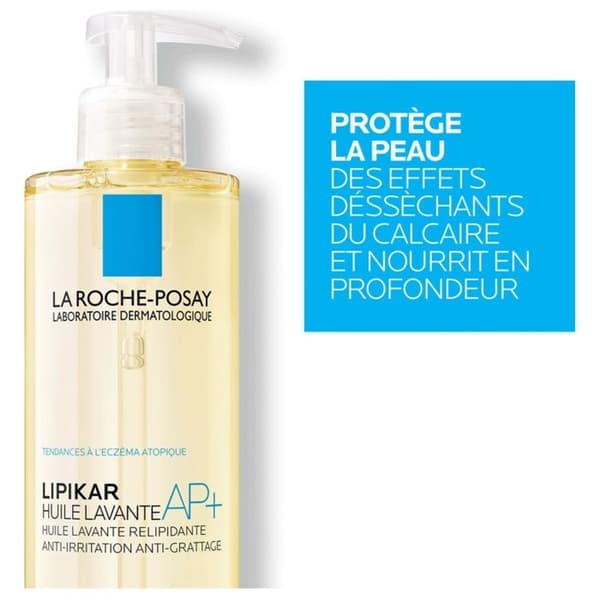 Tvättolja - La Roche Posay - Lipikar AP+ - 400ml - Torr hud - Parfymfri