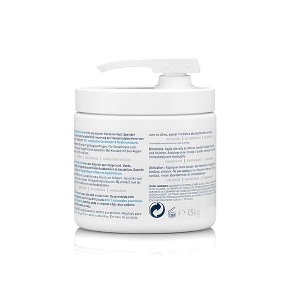 Fuktighetskräm - CERAVE - Pumpflaska 454g - Hyaluronsyra - 3 ceramider - 48 timmars fuktighet