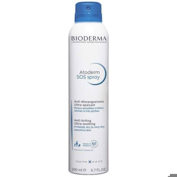 Spray mot klåda - Bioderma - Atoderm SOS - 200ml - Mycket torra skinn - Utan parfym