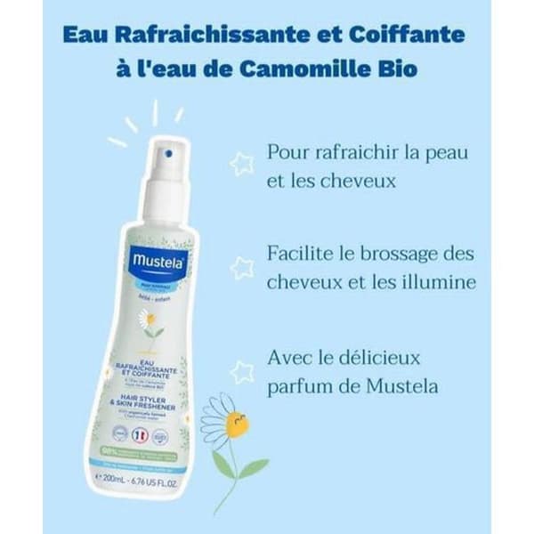Parfym - Mustela - Bebe-barn - 200 ml - Unisex - Uppfriskande och stylingvatten