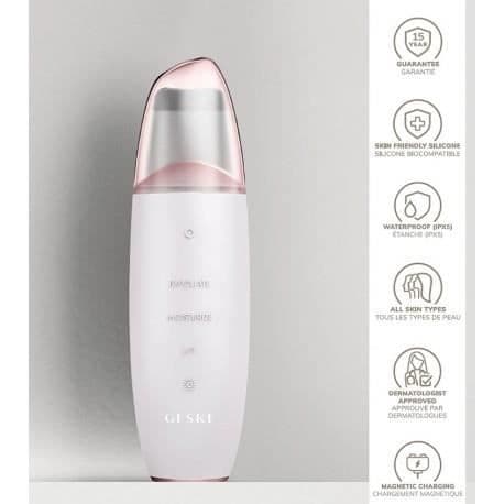 GESKE MICROCURRENT SKIN SCRUBBER & BLACKHEAD REMOVER LIMPIADOR 9 I 1 ROSE GULD