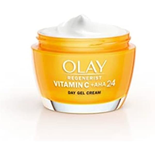 Olay Gel Cream AntiManchas Vitamin C + AHA24, med vitamin C, AHA och Niacinamid för en ljus, jämn hy, 50ml