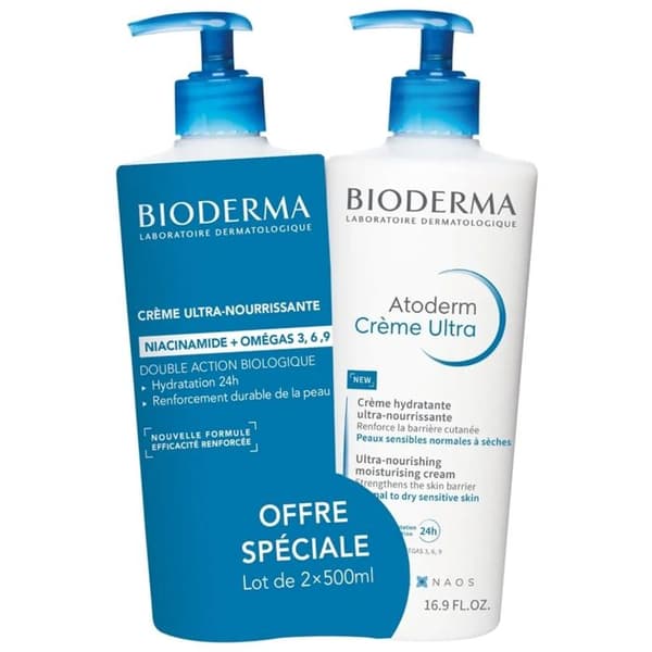 Bioderma Atoderm Kräm Ultra 500 ml 2-pack