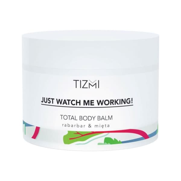 TIZMI Just Watch Me Working 200 ml - monitoiminen vartalovoide Raparperi ja minttu