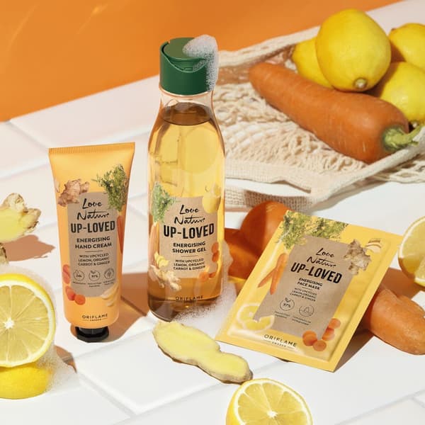 Oriflame Love Nature Up-Loved Energigivande Handkräm med återvunnen citron, ekologisk morot och ingefära 75ml