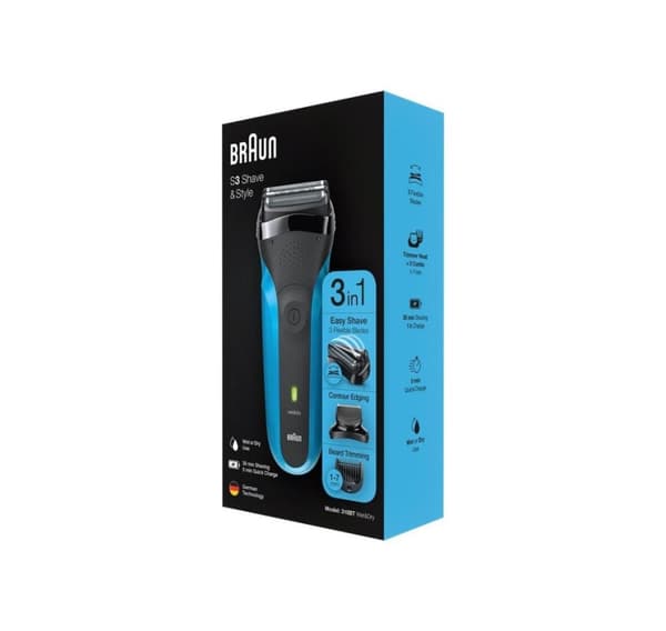 Braun, Shaver med Trimmer, Shave&Style 310BT