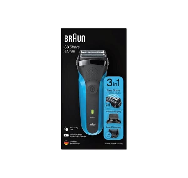 Braun, Shaver med Trimmer, Shave&Style 310BT