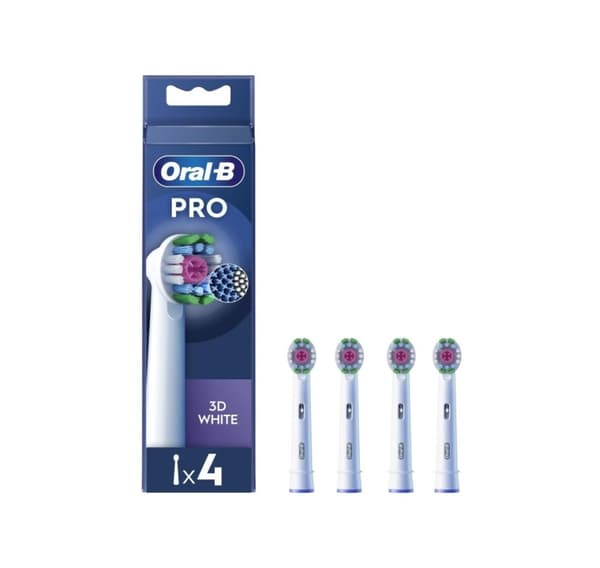 Oral-B, Udskiftelige tandbørstehoveder, EB18-4 3D White Pro