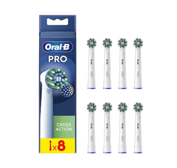 Oral-B, utbytbara tandborsthuvuden, EB50RX-8 Cross Action Pro