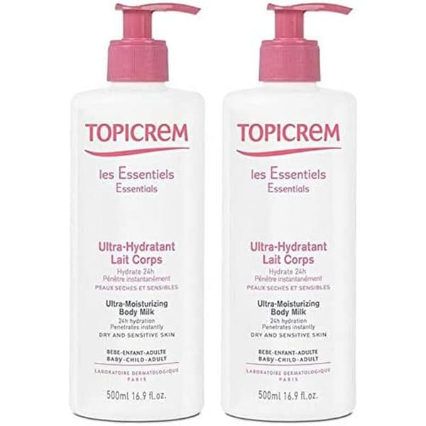 Kosteuttava Vartalomaito Topicrem 500 ml x 2