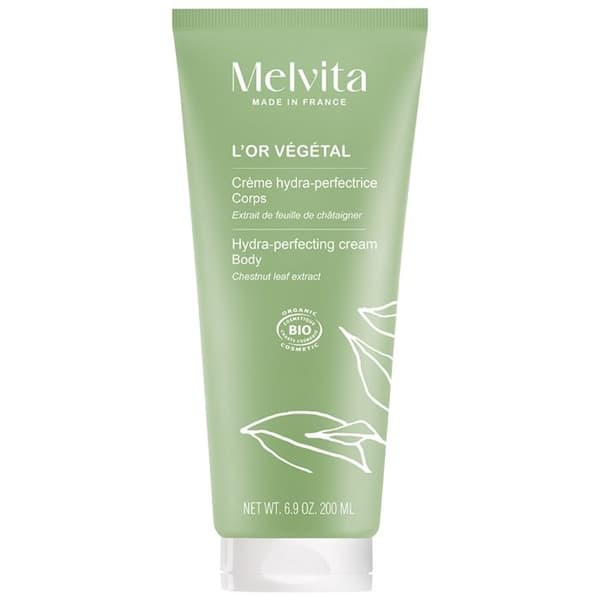 Återfuktande kroppskräm - Melvita - L'Or Végétal - 200 ml - Samosserisk konsistens - Utan parabener
