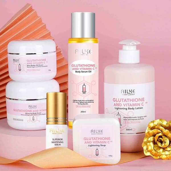 Koreansk vitgörande lotion, reducerar melanin, vitamin C mot mörka fläckar, 6 i 1 set