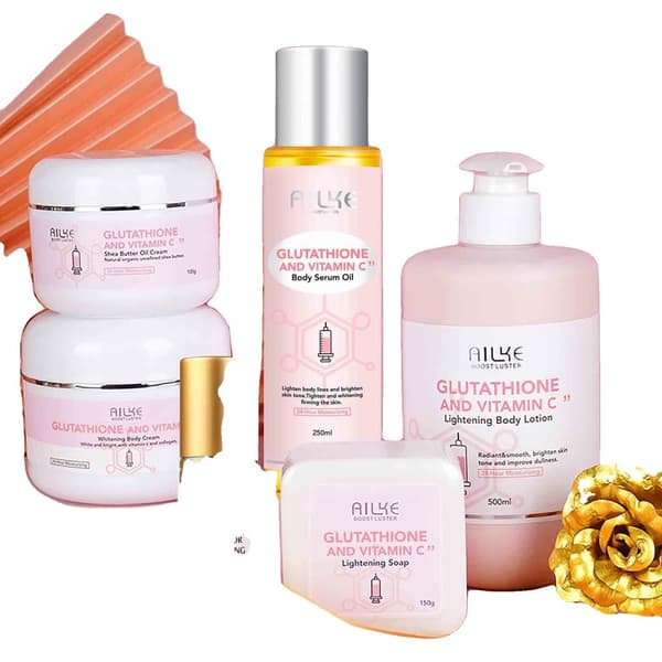 Koreansk vitgörande lotion, reducerar melanin, vitamin C mot mörka fläckar, 6 i 1 set