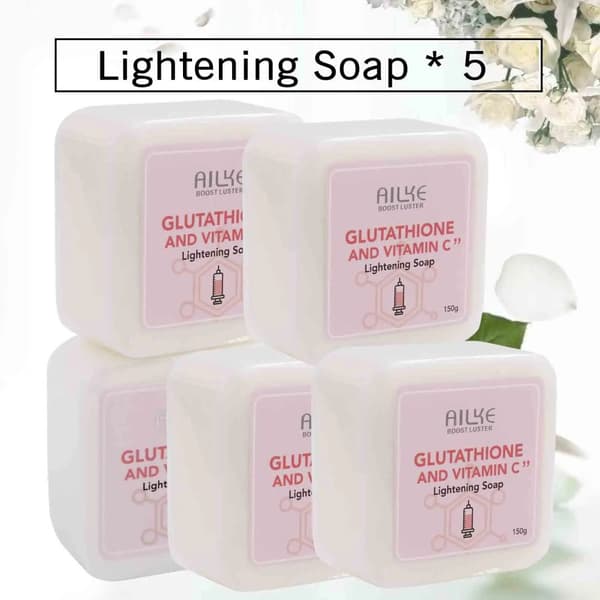 Koreansk vitgörande lotion, reducerar melanin, vitamin C mot mörka fläckar, Paket med 5 tvålar