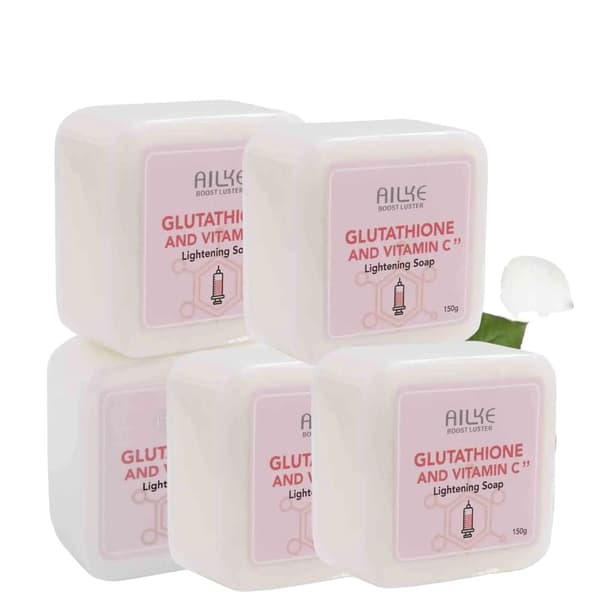 Koreansk vitgörande lotion, reducerar melanin, vitamin C mot mörka fläckar, Paket med 5 tvålar