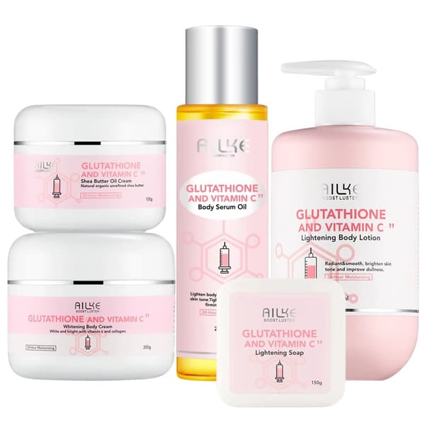 Koreansk vitgörande lotion, reducerar melanin, vitamin C mot mörka fläckar, 5 i 1 set