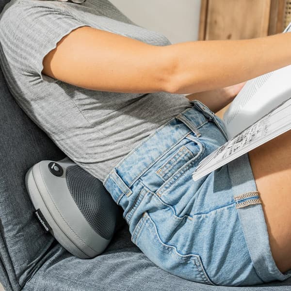 BEGAGNAD Kompakt Laddningsbar Shiatsu-massageapparat InnovaGoods Grå Infraröd värme 2 ergonomiska, roterande och dubbelriktade huvuden (R