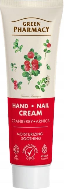 GREEN PHARMACY hand- och nagelkräm tranbär och arnika 100 ml