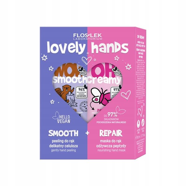 FLOSLEK LOVELY HANDS SET reparerande handbehandling Peeling + Mask