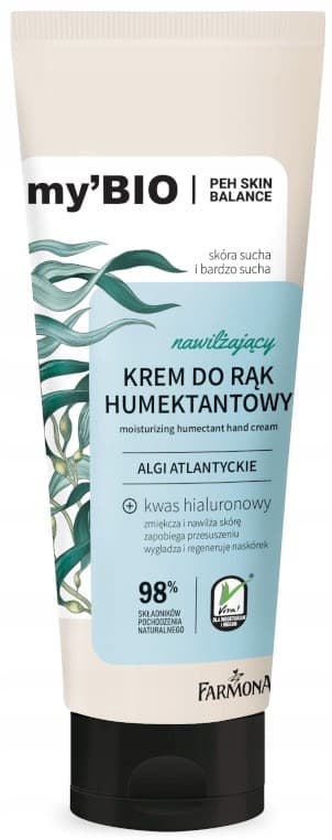 FARMONA My'BIO Handkräm återfuktande fuktighetsbevarande hyaluronsyra 100 ml