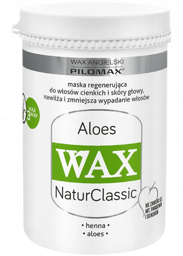 WAX NaturClassic Aloes-mask för tunt hår 480 ml