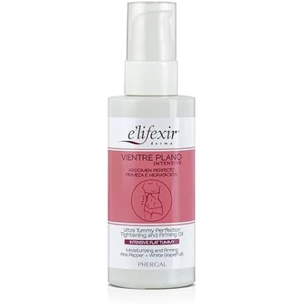 Elixir | Vientre Plano Intensive Oil | Omformar, dränerar, tonar och stramar upp magen | Med rosa peppar och grapefrukt