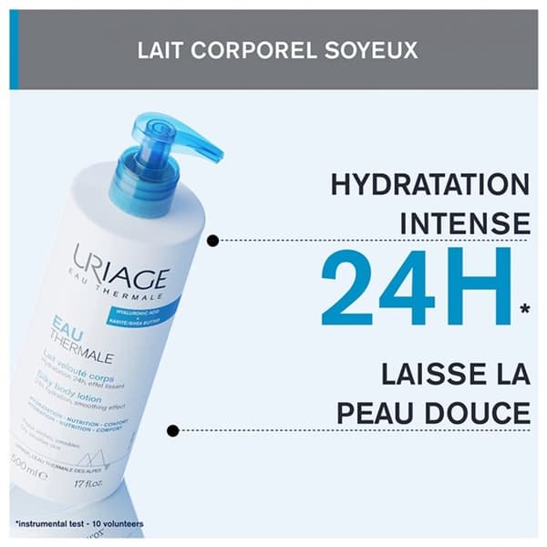 Lait Velouté Kropp - Uriage - 500ml - Fuktgivande - Icke fet - Hyaluronsyra