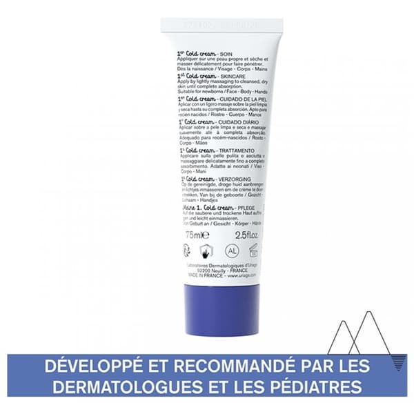 Fuktighetskräm - Uriage - Bebis 1:a Cold Cream - 75ml - Ultranärande - Lugnande