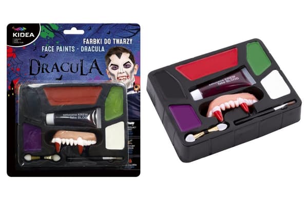 Ansigtsmalingssæt Dracula Halloween Kidea FDTZDKA