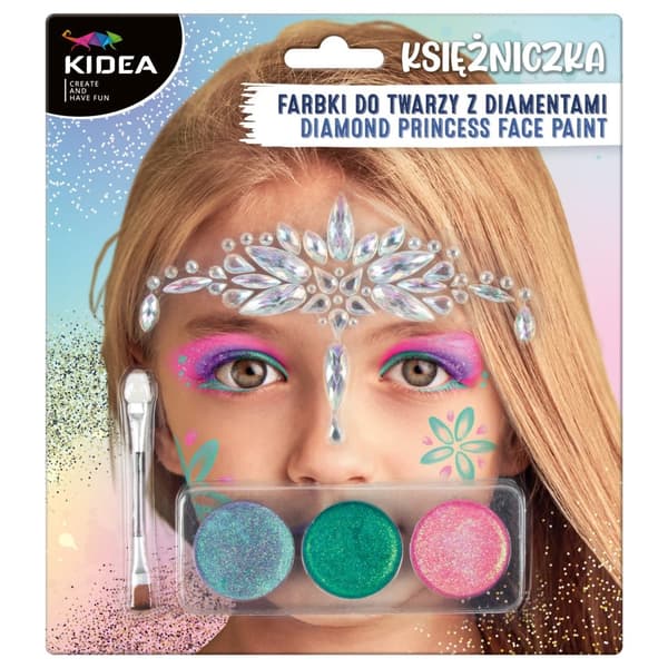Ansigtsmaling prydet med diamanter Princess Kidea