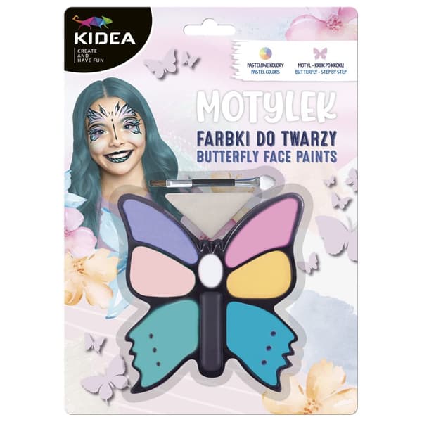 Butterfly kasvot maalaa pastellivärejä Kidea