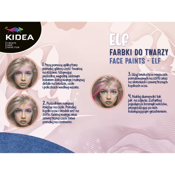 Elf ansigt maler pastelfarver Kidea