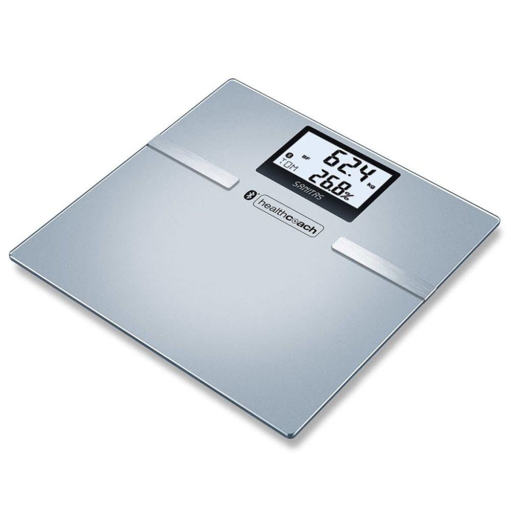 Sanitas Kroppsanalysevekt glass 180 kg sølv SBF 70