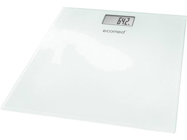 Medisana Ecomed PS-72E, Sähkökäyttöinen henkilövaaka, 150 kg, Valkoinen, kg, lb, Suorakulmio, LCD