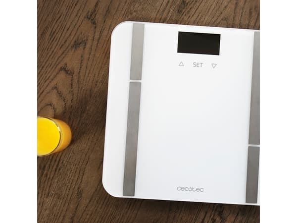 Cecotec 04088, Sähkökäyttöinen henkilövaaka, 180 kg, 100 g, Valkoinen, 5 kg, kg/lb