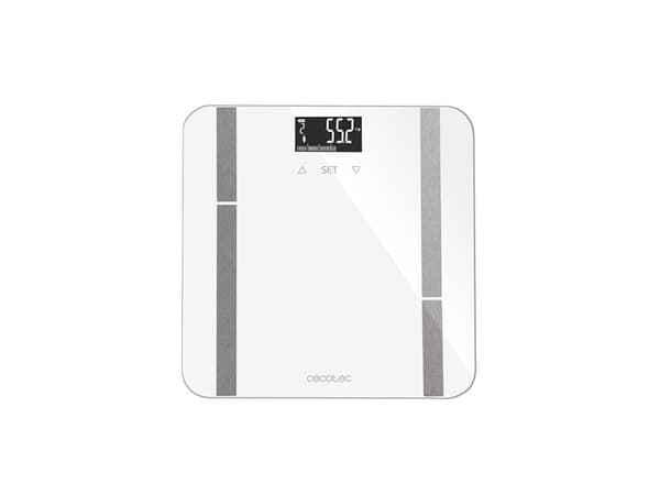 Cecotec 04088, Sähkökäyttöinen henkilövaaka, 180 kg, 100 g, Valkoinen, 5 kg, kg/lb