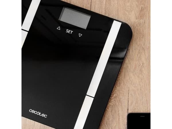 Cecotec Surface Precision 9450, Elektronisk personvekt, 180 kg, 100 g, Sort, Hvit, firkant, Herdet glass