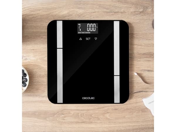 Cecotec Surface Precision 9450, Elektronisk personvekt, 180 kg, 100 g, Sort, Hvit, firkant, Herdet glass