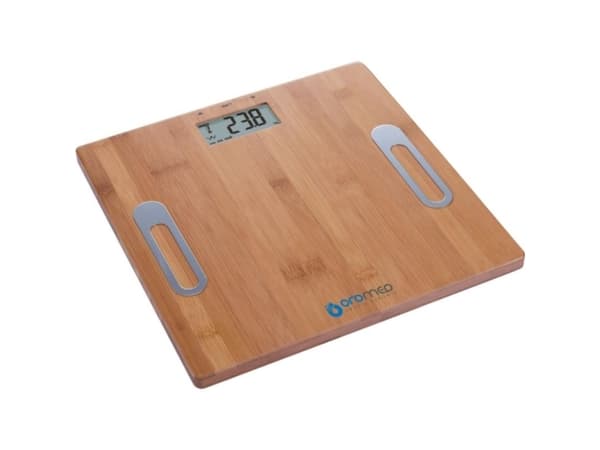 Oromed ORO-SCALE BAMBOO, Elektronisk personvekt, 150 kg, 100 g, kg, firkant, Bamboo