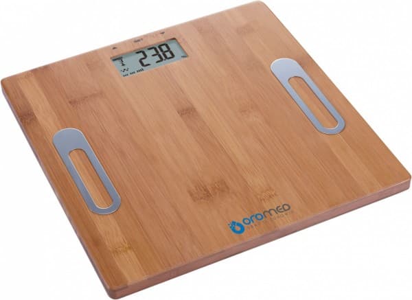 Oromed ORO-SCALE BAMBOO, Elektronisk personvekt, 150 kg, 100 g, kg, firkant, Bamboo