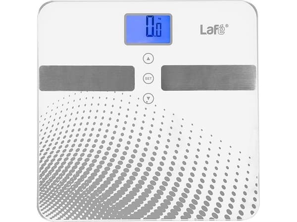LAFE WLS003.1 Badrumsvåg Fyrkantig Vit Elektronisk personvåg