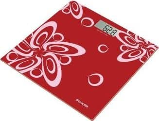Sencor SBS 2507RD, Elektronisk personvekt, 150 kg, 100 g, Rød, LCD, 69 x 31 mm