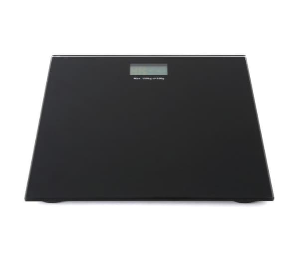 Omega OBSB, Sähkökäyttöinen henkilövaaka, 150 kg, 100 g, Musta, kg, lb, ST, Suorakulmio