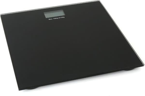 Omega OBSB, Sähkökäyttöinen henkilövaaka, 150 kg, 100 g, Musta, kg, lb, ST, Suorakulmio